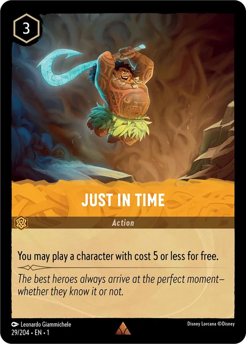 Maoi just in time lorcana card